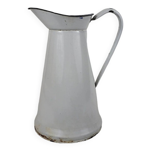 Enamelled sheet metal jug