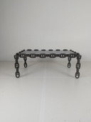 Vintage Brutalist Zwart IJzeren Ketting Salontafel met Origi