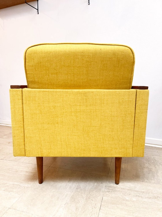 Fauteuil vintage scandinave années 60 – Wood, Textile (photo 5 of 12)