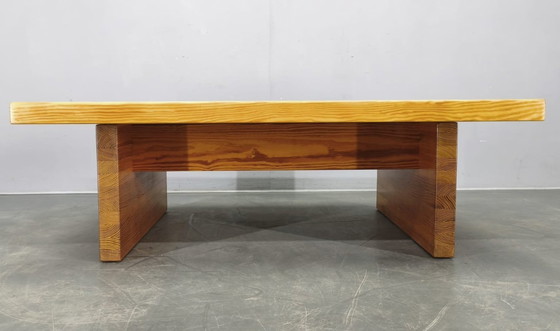 Image 1 of 1960s Scandinavian Solid Pine Coffee Table Minimalist Design
