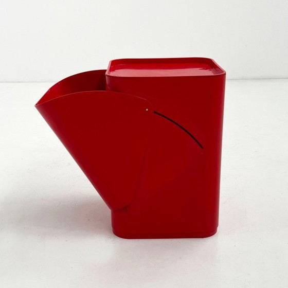 Image 1 of Red Laundry Bin by Anna Castelli for Kartell, 1970s