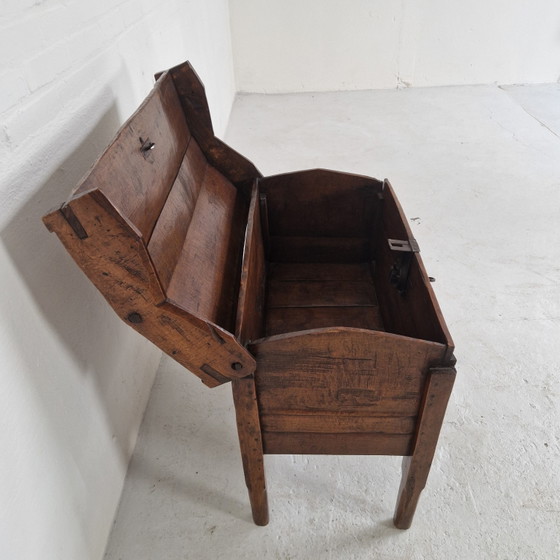 Coffre de berger ancien et unique, vers 1900 – Armoires de rangement, Iron, Wood (photo 7 of 10)