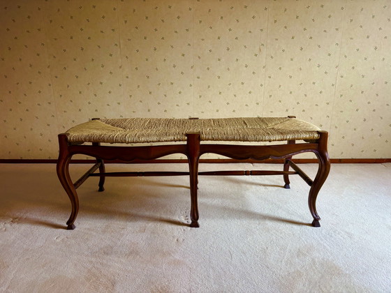 Image 1 of Divano in stile country francese con seduta in vimini