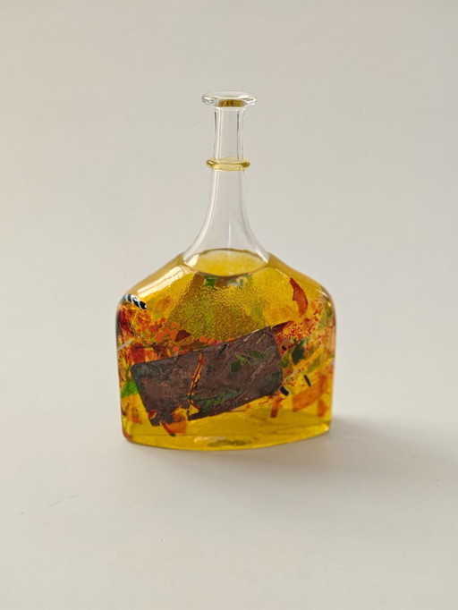 Yellow Vase by Bertil Vallien for Kosta Boda Type Satelitte