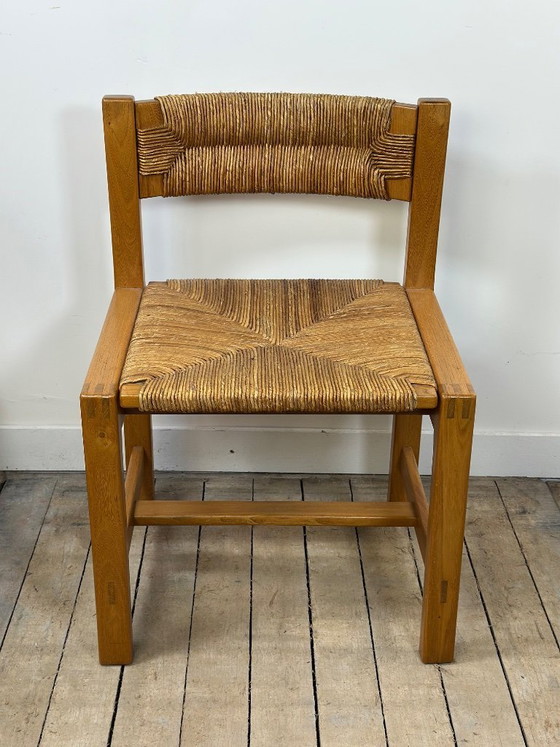 Image 1 of Set aus 6 Stühlen aus massiver Ulme, Maison REGAIN, 1970