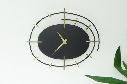 Rare horloge à transistors Vedette - ORTF France - Milieu du siècle - Années 1950-1960 - Style atomique vintage