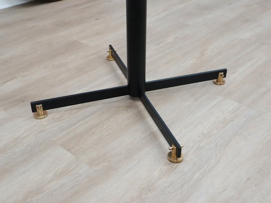 Image 1 of Mesa de comedor redonda de teca y latón de Vittorio Nobili, años 50