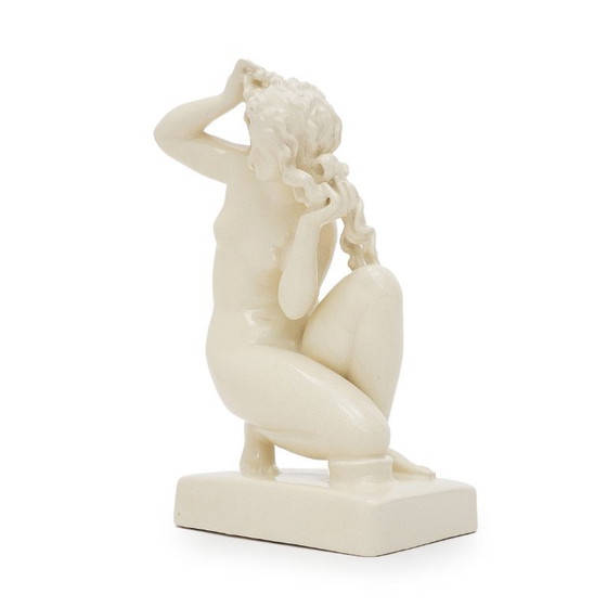 Image 1 of Escultura "Venus de Rodas" en cerámica esmaltada blanca de Icaro Rodi, años 30