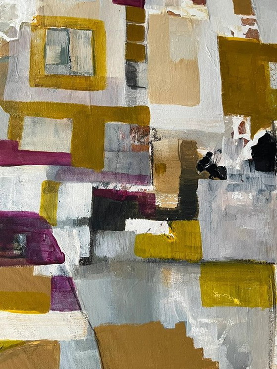 Image 1 of Lienzo de pintura acrílica abstracta contemporánea - 80x65cm