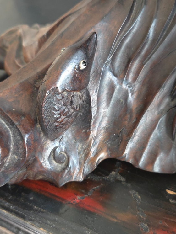 Image 1 of 19th century Asian deity sculpture - Hardwood - (ref 4105)