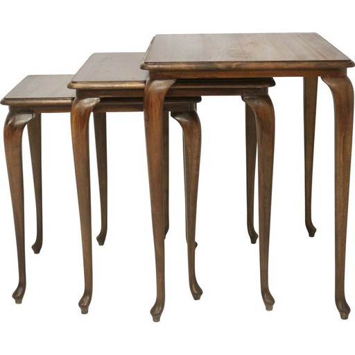 Tavolini vintage in legno di ciliegio, 1970