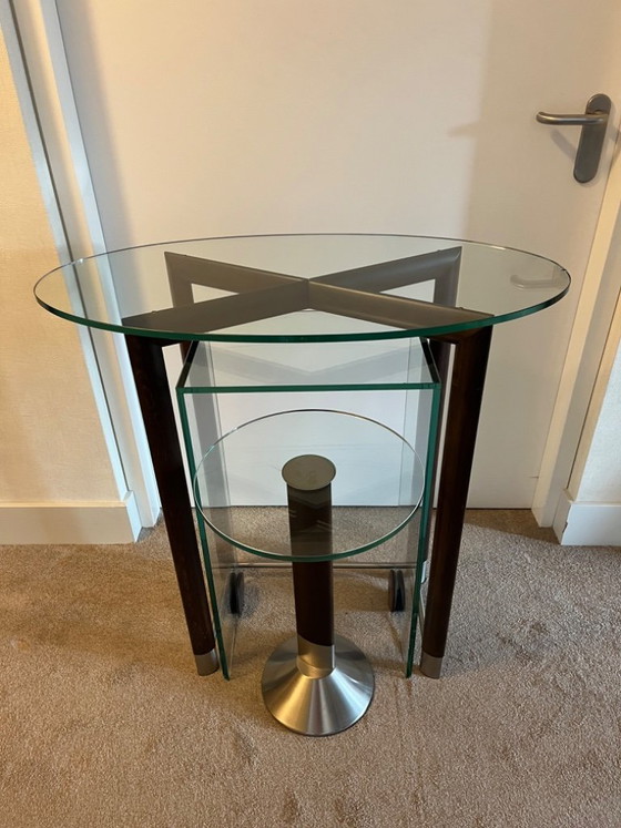 Image 1 of 1991 Fontana Arte , Design Daniella Puppa, set van 3 glazen tafels