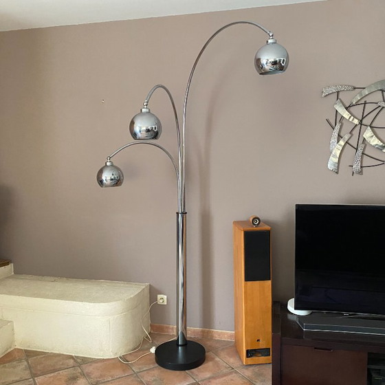 Lampada da terra "Mughetto" di Goffredo REGGIANI. 1970. – Lampade da terra, Metal (photo 5 of 8)