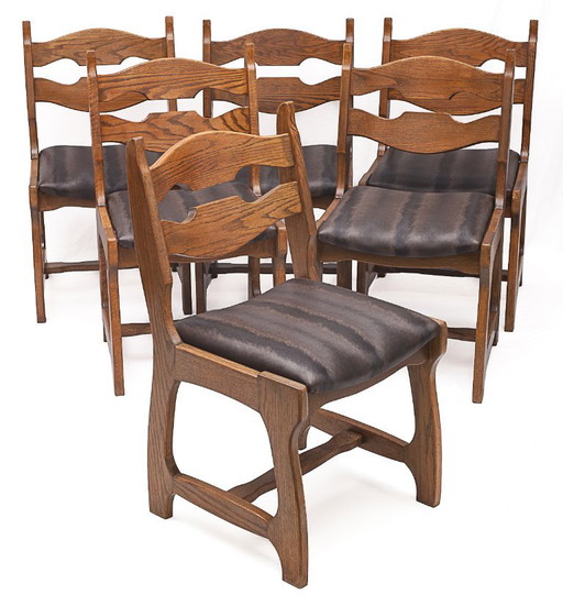 Set aus 6 Stühlen von Guillerme et Chambron