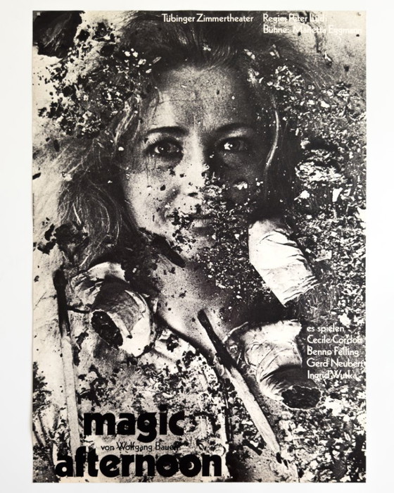 Image 1 of 🎭 Magic Afternoon – c. 1969 – Original A1 Theater Poster by Frieder Grindler | Screen Print | 84 × 59 cm | West Germany