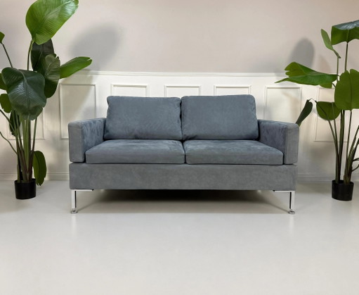 Brühl Alba Designer Sofa Couch Stoff Blau
