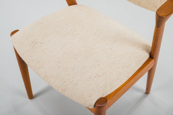 Image 1 of Esszimmerstühle Modell 42 aus Teakholz und Wolle, Kai Kristiansen für Schou Andersen, 1960er Jahre, 6-teilig