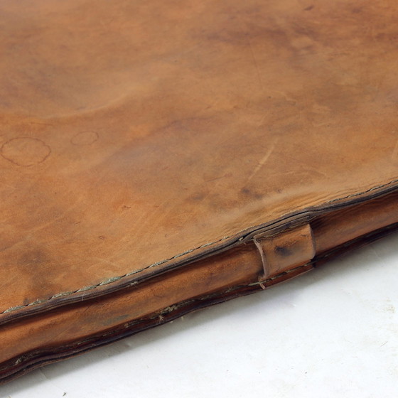 Image 1 of Tapis de gymnastique vintage en cuir de Tchécoslovaquie, années 1930