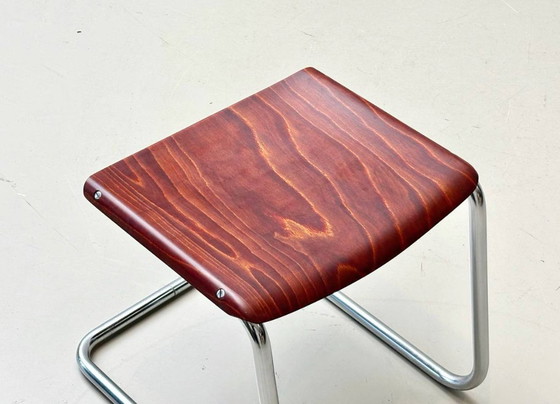 Image 1 of Piétement luge S43 avec tabouret de Mart Stam pour Bremshey & Co, années 1940