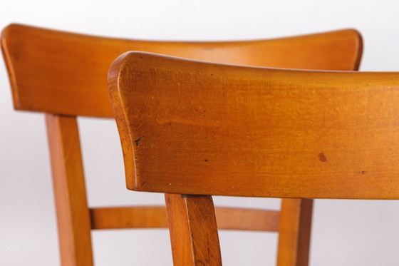 Image 1 of Set of 4 Vintage Frankfurter Chairs, 1960s German Dining Chairs, Beech Wood Frames