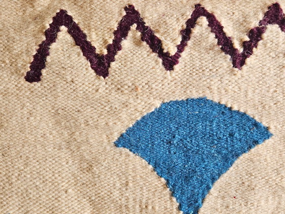 Image 1 of Organizer in lana egiziana fatto a mano - Organizer da parete e da banco - 35×55 cm