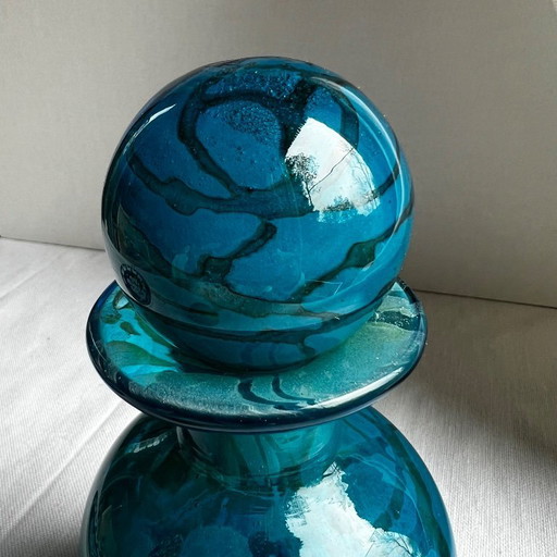 Caraffa in vetro Mdina, serie Ming - Firmata Michael Harris, Malta, 1970