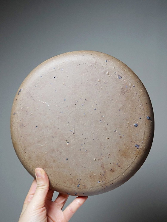 Image 1 of Service à condiments vintage grès pyrité émaillé artisanal style Baudat La Borne