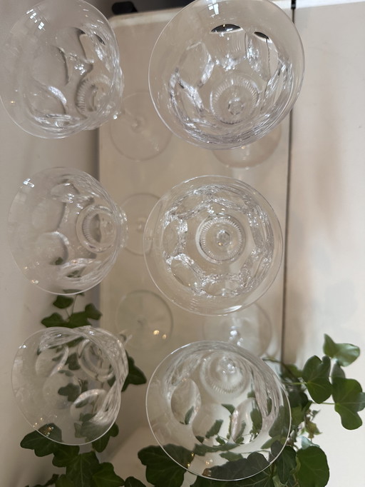 Crystal wine glasses 1960s