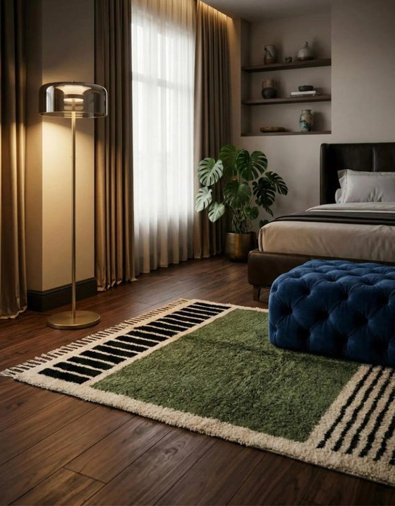 Tapis Marocain Berbère En Laine 230cmx150cm – Vloerkleden en tapijten, Cotton (photo 3 of 6)