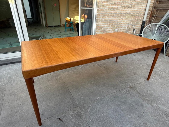 Bramin eettafel, teakhout, Bruin, Mid Century Modern (foto 7 van 7)