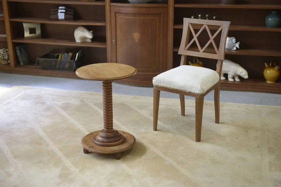 Gueridon in rovere degli anni '50 – Tavolini, Legno, Vintage (photo 2 of 7)