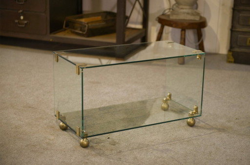 Glazen salontafel van Roche Bobois, jaren 60.