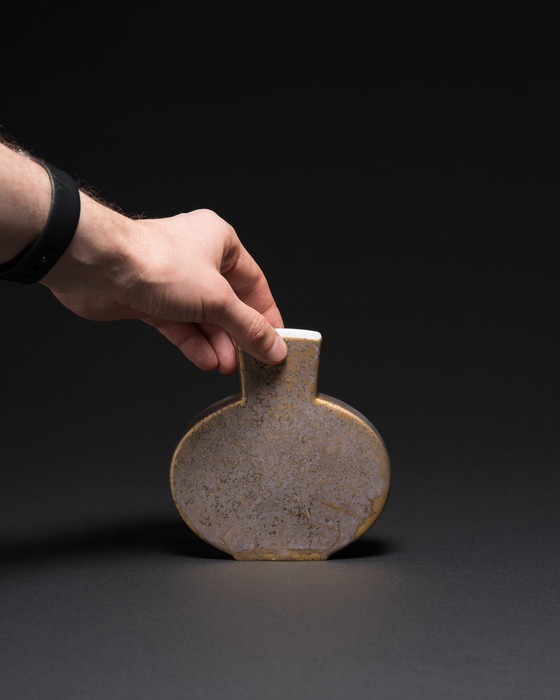 Image 1 of Ensemble en porcelaine allemande Helmut Drexler Rosenthal GOLDFEUER : vase duo et bol