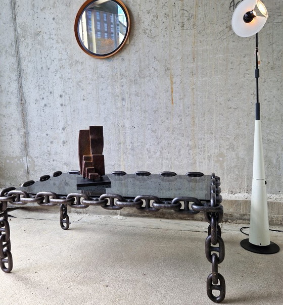 Image 1 of Brutalist Chain Coffee Table, 1970s