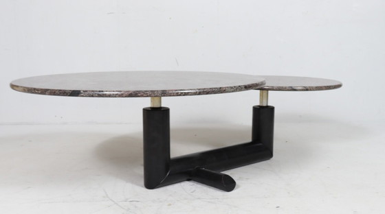 Image 1 of Mesa de centro escultural de granito y madera al estilo de UP&UP, Italia años 80