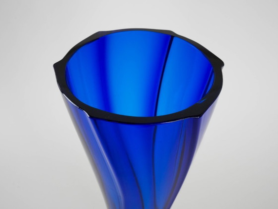 Image 1 of Kobaltblaue Vase, dänisches Design, 1970er Jahre, hergestellt in Dänemark