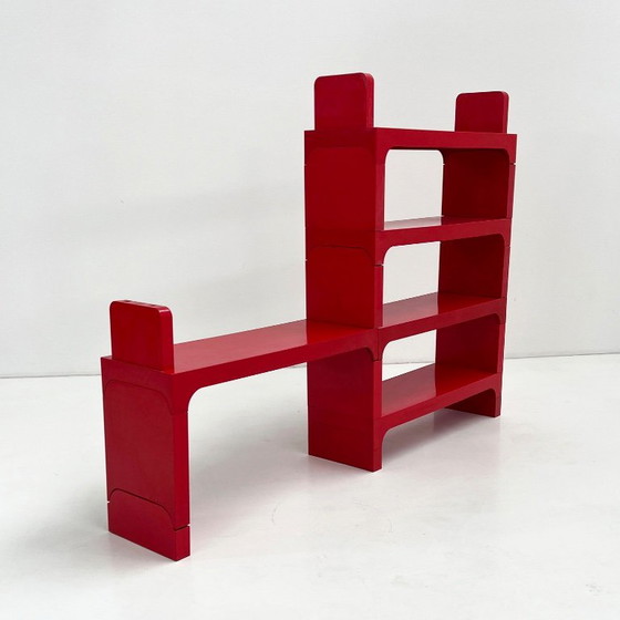 Estantería modular roja de Olaf Von Bohr para Kartell, años 70 – Librerías, Plastic (photo 4 of 13)