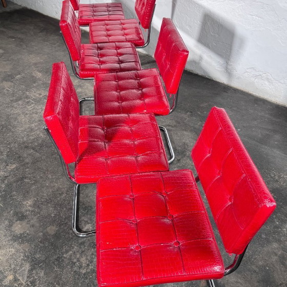 Image 1 of Set di 6 sedie in stile Cesca di Marcel Breuer, Italia, anni '60