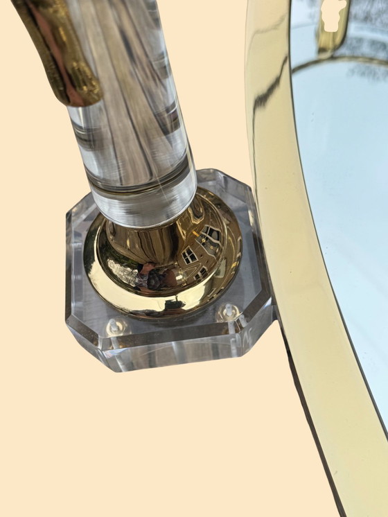 Image 1 of Tavolino da caffè Hollywood Regency | Italiano, dorato e a specchio | ca. 1975)