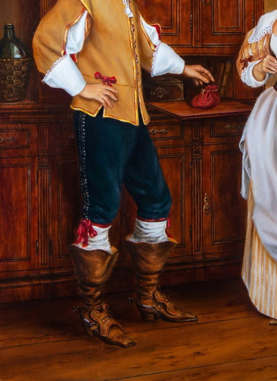 Original Oil Painting Cardinal's Money - Based on A. Dumas's "The Three Musketeers" – Paintings & Drawings (photo 6 of 7)