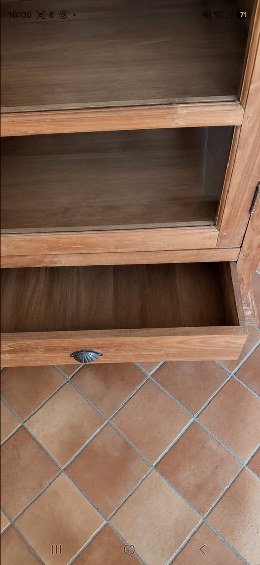 Vitrinekast, Teakhout. – opbergkast, Wood (photo 2 of 7)