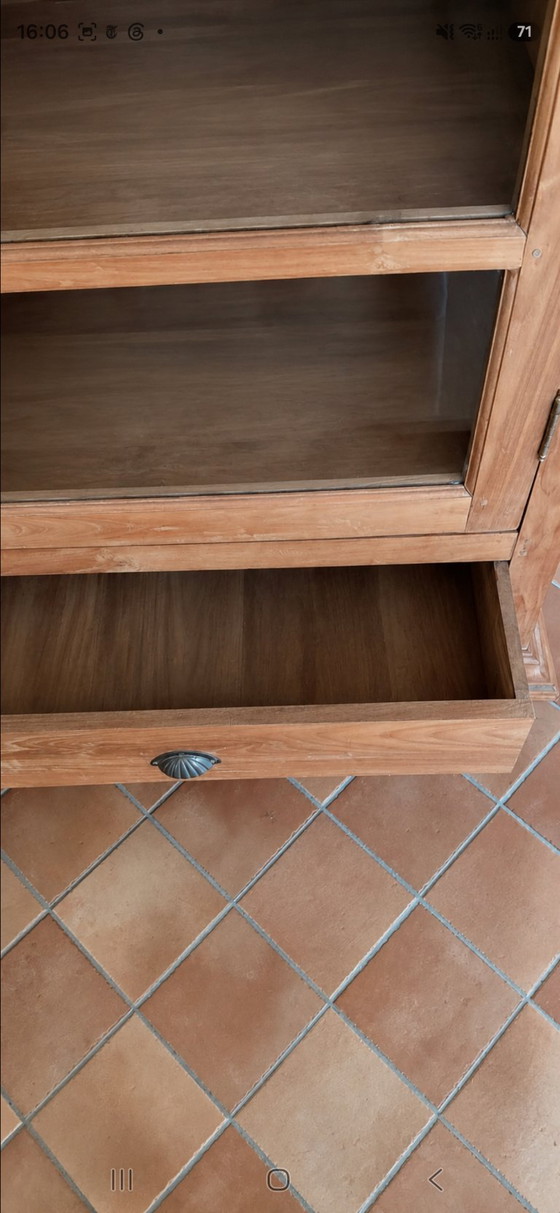 Vitrinekast, Teakhout. – Opbergkast, Wood (photo 2 of 7)