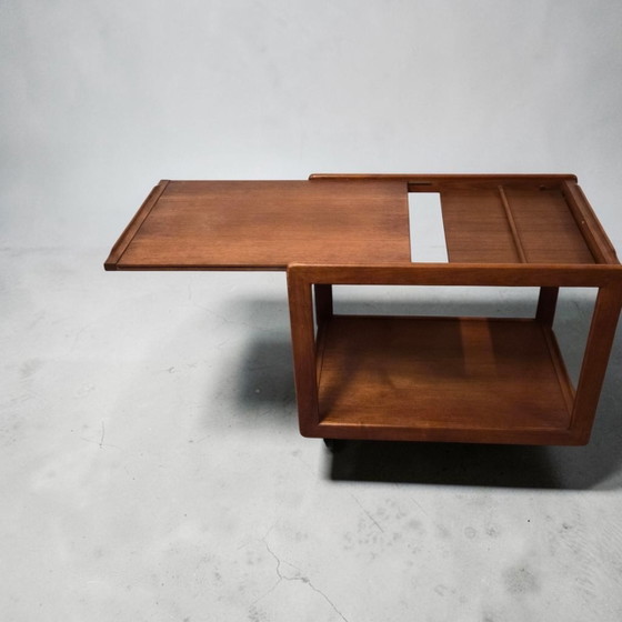 Chariot de bar en teck extensible, style milieu du XXe siècle, Danemark, années 1960 – Sika Mobler, Dessertes (photo 9 of 9)