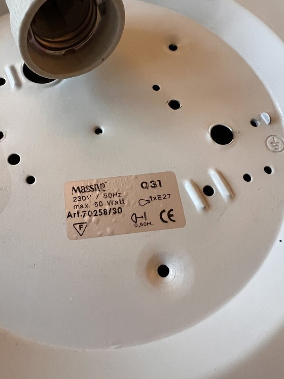 Image 1 of Plafonnier vintage Massive – en verre côtelé en forme de pyramide – années 1990