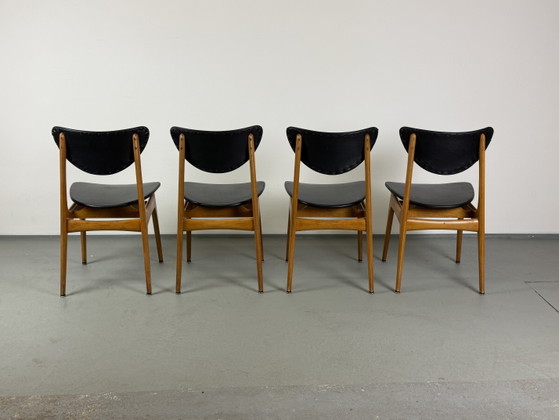 Set van 4 vintage eetkamerstoelen in Scandinavische stijl – Jaren 60 – Skai, Wood (photo 13 of 14)