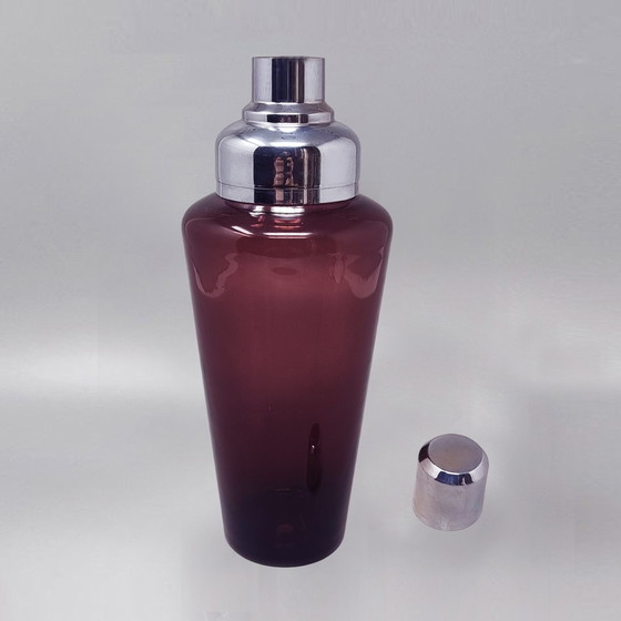 Image 1 of 1970s Gorgeous Purple Cocktail Shaker in Murano Glass. Made In Italy