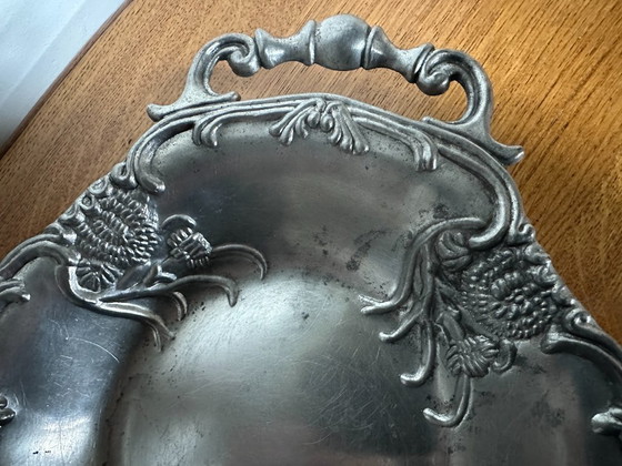 Image 1 of Antique Fein Zinn pewter fruit bowl, 27.5 cm