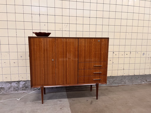 Vintage high-gloss bar cabinet by Van Pelt