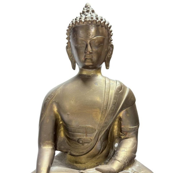 Buddha in bronzo dorato a fuoco – Himalaya – XVIII/XIX secolo – Lotto 453 – Sculture, Bronze (photo 9 of 10)