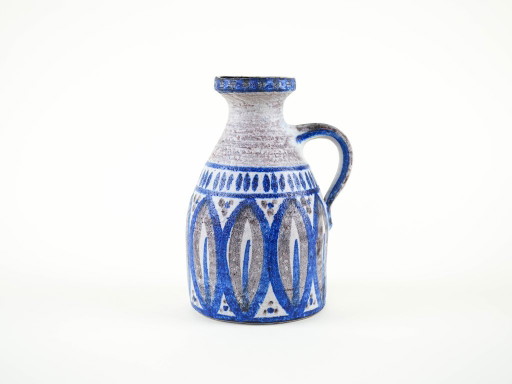 Ceramic vase with a handle, Danish design, 1960s, made in Denmark